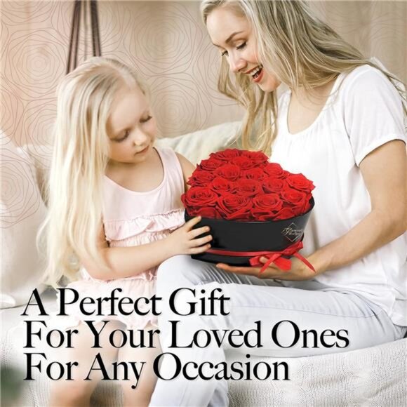 16 Flower Forever Heart Shape Box - Preserved Roses, Immortal Roses Gift for - Picture 5 of 8